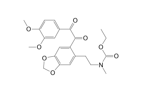 (3,4-Dimethoxyphenyl)(2-[.beta.-(N-Ethoxycarbonyl-N-methyl)aminoethyl]-4,5-methylenedioxyphenyl)-ethanedione
