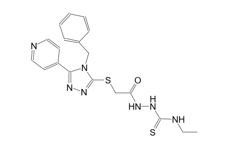 2-({[4-benzyl-5-(4-pyridinyl)-4H-1,2,4-triazol-3-yl]sulfanyl}acetyl)-N-ethylhydrazinecarbothioamide