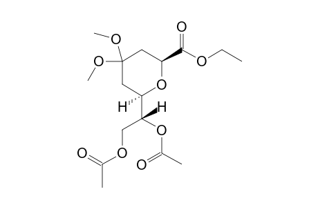 Ethyl 2,5-Dideoxy-4,4-dimethyl-7,8-O-diacetyl-D-arabino-octonate
