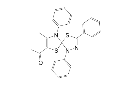 ethanone, 1-(8-methyl-1,3,9-triphenyl-4,6-dithia-1,2,9-triazaspiro[4.4]nona-2,7-dien-7-yl)-