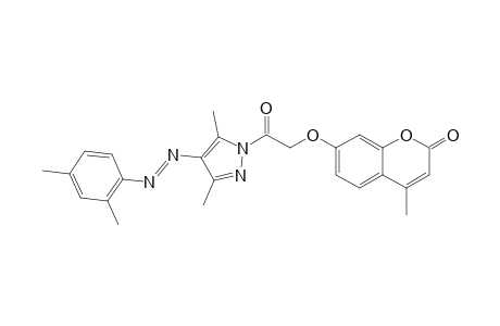 1-(4-Methylcoumarinyl-7-oxyacetyl)-3,5-dimethyl-4-(2,4-dimethylphenylazo)pyrazole