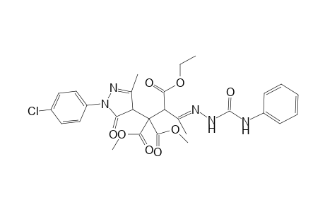 1,1-Dimethyl 2-ethyl 3-[2-(Anilinocarbonyl)hydrazono]-1-[3-methyl-5-oxo-1-(4-chlorophenyl)-4,5-dihydro-1H-pyrazol-4-yl]butane-1,1,2-tricarboxylate