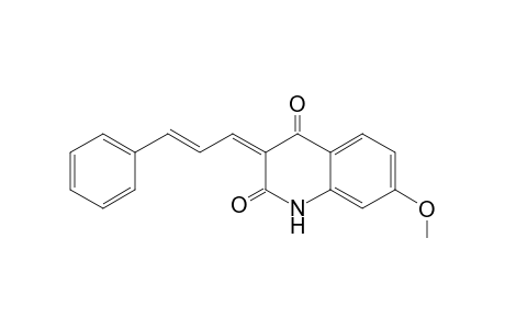 (Z)-7-methoxy-3-((E)-3-phenylallylidene)quinolin-2,4(1H,3H)-dione