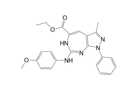 1-Phenyl-3-methyl-5-(ethoxycarbonyl)-7-[(4-methoxyphenyl)amino]pyrazolo[3,4-d][1,3]diazepine