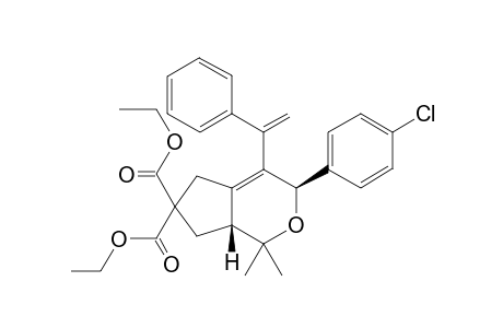 Diethyl (3R,7aR)-3-(4-chlorophenyl)-1,1-dimethyl-4-(1-phenylvinyl)-3,5,7,7a-tetrahydrocyclopenta[c]pyran-6,6(1H)-dicarboxylate