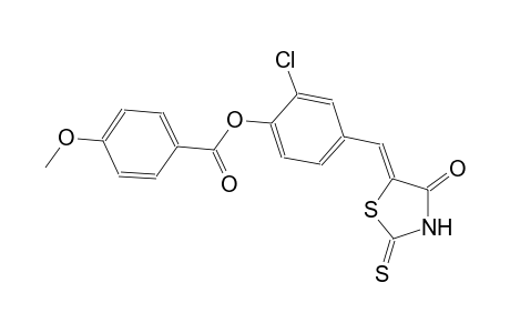 2-chloro-4-[(Z)-(4-oxo-2-thioxo-1,3-thiazolidin-5-ylidene)methyl]phenyl 4-methoxybenzoate