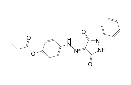 3,4,5-pyrazolidinetrione, 1-phenyl-, 4-[[4-(1-oxopropoxy)phenyl]hydrazone], (4Z)-