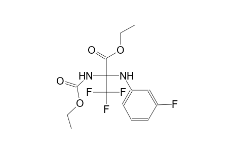 Propanoic acid, 2-[(ethoxycarbonyl)amino]-3,3,3-trifluoro-2-[(3-fluorophenyl)amino]-, ethyl ester