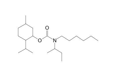 Carbonic acid, monoamide, N-(2-butyl)-N-hexyl-, 1-menthyl ester