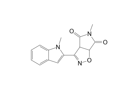 5-methyl-3-(1-methyl-2-indolyl)-3a,6a-dihydropyrrolo[3,4-d]isoxazole-4,6-dione