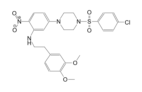 benzeneethanamine, N-[5-[4-[(4-chlorophenyl)sulfonyl]-1-piperazinyl]-2-nitrophenyl]-3,4-dimethoxy-