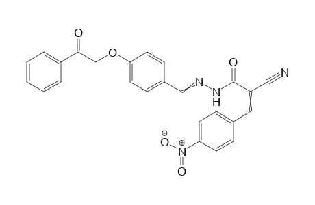 2-Cyano-3-(4-nitrophenyl)-N'-(4-(2-oxo-2-phenylethoxy)benzylidene)acrylohydrazide