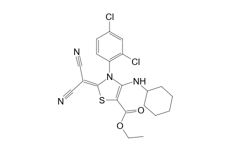 Ethyl 3-(2,4-dichlorophenyl)-2-dicyanomethylene-4-cyclohexylamino-2,3-dihydrothiazole-5-carboxylate