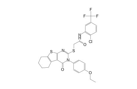 N-[2-chloro-5-(trifluoromethyl)phenyl]-2-{[3-(4-ethoxyphenyl)-4-oxo-3,4,5,6,7,8-hexahydro[1]benzothieno[2,3-d]pyrimidin-2-yl]sulfanyl}acetamide