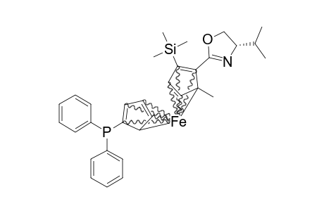1-Diphenylphosphino-1'-[S-4-isopropyl-2,5-oxazolinyl]-2'-(Sp)-(trimethylsilyl)-5'-(Sp)-(methyl)-ferrocene