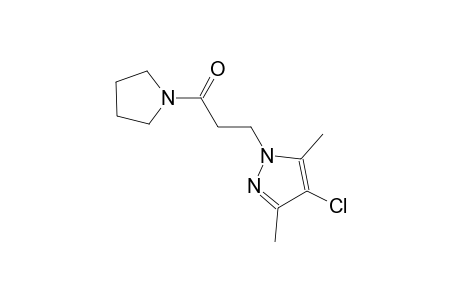 4-chloro-3,5-dimethyl-1-[3-oxo-3-(1-pyrrolidinyl)propyl]-1H-pyrazole