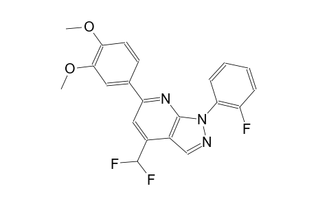 1H-pyrazolo[3,4-b]pyridine, 4-(difluoromethyl)-6-(3,4-dimethoxyphenyl)-1-(2-fluorophenyl)-