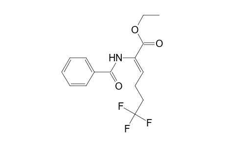 2-Hexenoic acid, 2-(benzoylamino)-6,6,6-trifluoro-, ethyl ester, (Z)-