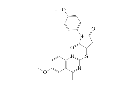 3-[(6-methoxy-4-methyl-2-quinazolinyl)sulfanyl]-1-(4-methoxyphenyl)-2,5-pyrrolidinedione