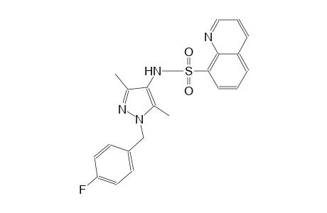 N-[1-(4-fluorobenzyl)-3,5-dimethyl-1H-pyrazol-4-yl]-8-quinolinesulfonamide