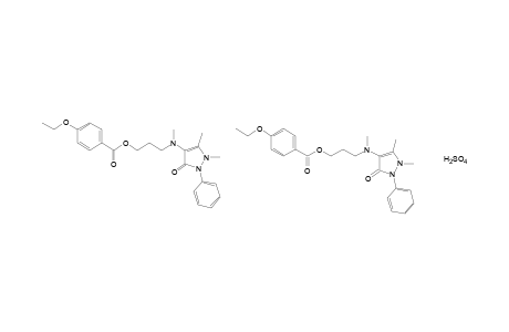 p-ethoxybenzoic acid, 3-[(antripyrinylmethyl)amino]-1-propyl ester, hydrogen sulfate