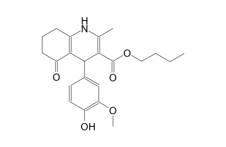 butyl 4-(4-hydroxy-3-methoxyphenyl)-2-methyl-5-oxo-1,4,5,6,7,8-hexahydro-3-quinolinecarboxylate