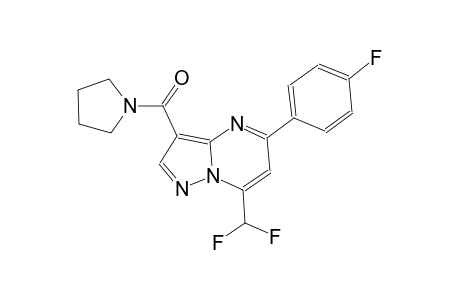 7-(difluoromethyl)-5-(4-fluorophenyl)-3-(1-pyrrolidinylcarbonyl)pyrazolo[1,5-a]pyrimidine