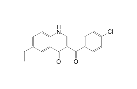 4(1H)-quinolinone, 3-(4-chlorobenzoyl)-6-ethyl-