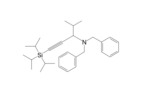N,N-Dibenzyl-4-methyl-1-(triisopropylsilyl)-1-pentyn-3-amine