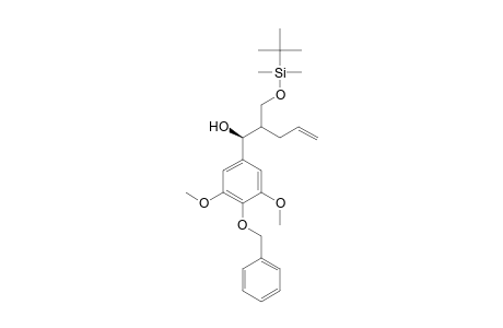 (S)-1-[4-(Benzyloxy)-3,5-dimethoxyphenyl]-2-{[(tert-butyldimethylsilyl)oxy]methyl}pent-4-en-1-ol