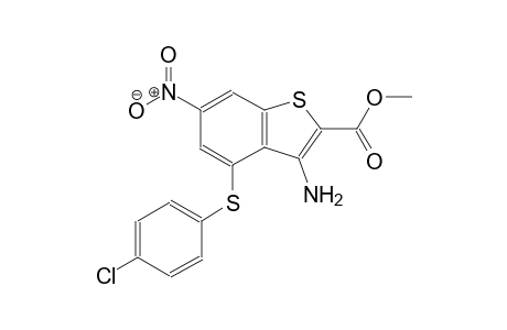 methyl 3-amino-4-[(4-chlorophenyl)sulfanyl]-6-nitro-1-benzothiophene-2-carboxylate