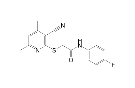 2-(3-cyano-4,6-dimethyl-pyridin-2-yl)sulfanyl-N-(4-fluorophenyl)ethanamide