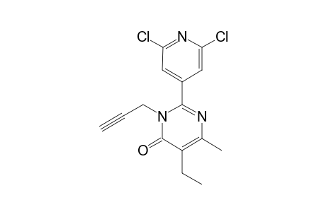 2-(2,6-DICHLORO-4-PYRIDYL)-5-ETHYL-6-METHYL-3-(PROP-2-YNYL)-4(3H)-PYRIMIDINONE