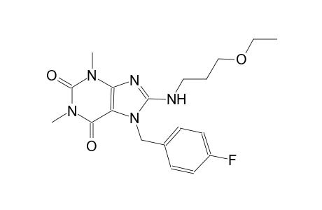 8-[(3-ethoxypropyl)amino]-7-(4-fluorobenzyl)-1,3-dimethyl-3,7-dihydro-1H-purine-2,6-dione