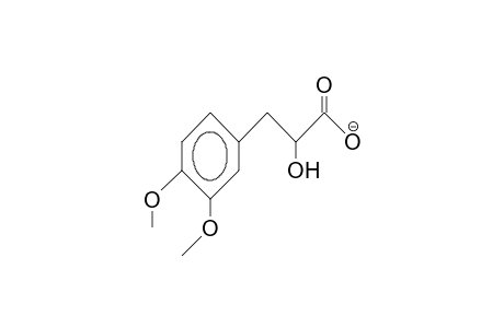 3-(3,4-Dimethoxy-phenyl)-lactic acid, anion