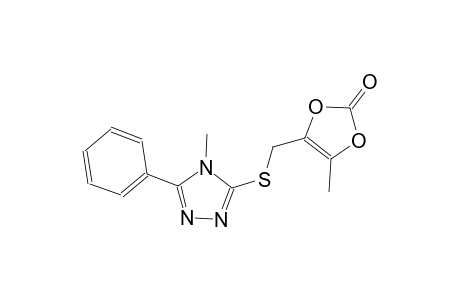 1,3-dioxol-2-one, 4-methyl-5-[[(4-methyl-5-phenyl-4H-1,2,4-triazol-3-yl)thio]methyl]-