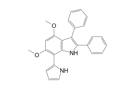 2-(4',6'-dimetoxy-2',3'-diphenylindol-7'-yl)pyrroline