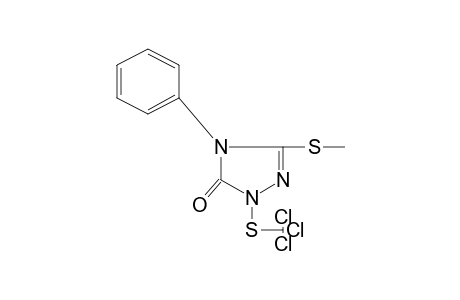 3-(METHYLTHIO)-4-PHENYL-1-[(TRICHLOROMETHYL)THIO]-delta2-1,2,4-TRIAZOLIN-5-ONE