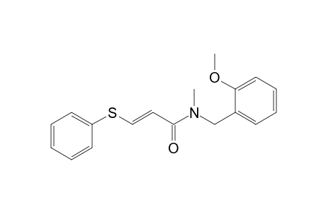 N-(2-Methoxyphenyl)methyl-N-methyl-trans-3-phenylsulfanylacrylamide