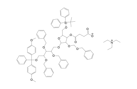 2,3,4-TRI-O-BENZYL-1O[2O(BENZYLOXYMETHYL)-5O(TERT.BUTYLDIPHENYLSILYL)-3O-SUCCINYL-BETA-D-RIBOFURANOSYL]-5O(4,4'-DIMETHOXYTRITYL)-D-RIBITOL-TRIETHYLAMMONIUMSALT