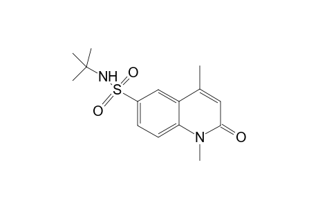 N-tert-butyl-1,4-dimethyl-2-oxidanylidene-quinoline-6-sulfonamide