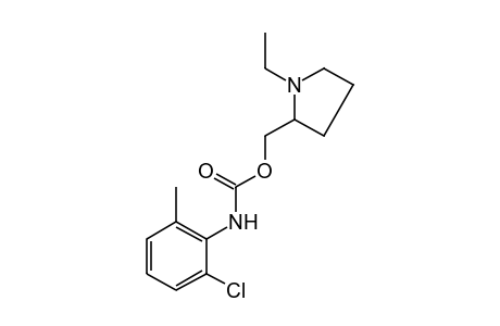 2-CHLORO-6-METHYLCARBANILIC ACID, (1-ETHYL-2-PYRROLIDINYL)METHYL ESTER