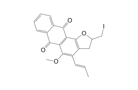 2-iodomethyl-5-methoxy-4-(prop-2'-enyl)-2,3-dihydroanthra[1,2-b]furan-6,11-dione