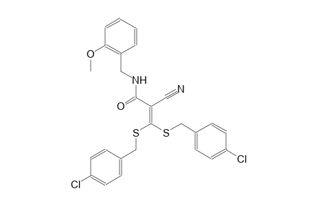 2-propenamide, 3,3-bis[[(4-chlorophenyl)methyl]thio]-2-cyano-N-[(2-methoxyphenyl)methyl]-