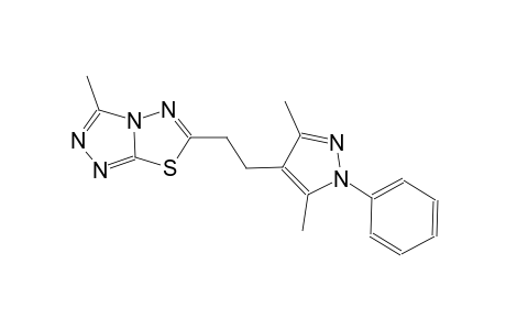 [1,2,4]triazolo[3,4-b][1,3,4]thiadiazole, 6-[2-(3,5-dimethyl-1-phenyl-1H-pyrazol-4-yl)ethyl]-3-methyl-