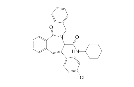 2-Benzyl-4-(4-chlorophenyl)-N-cyclohexyl-2,3-dihydro-1H-2-benzazepin- 1-one-3-carboxamide