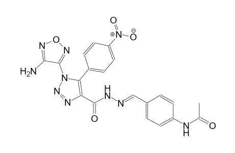 N-{4-[(E)-(2-{[1-(4-amino-1,2,5-oxadiazol-3-yl)-5-(4-nitrophenyl)-1H-1,2,3-triazol-4-yl]carbonyl}hydrazono)methyl]phenyl}acetamide
