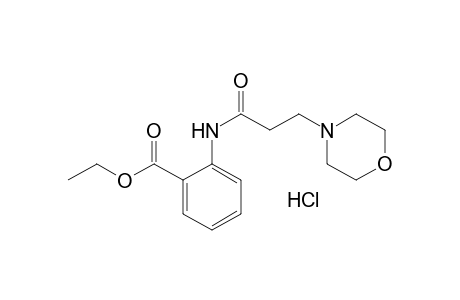 N-(3-morpholinopropionyl)anthranilic acid, ethyl ester, hydrochloride