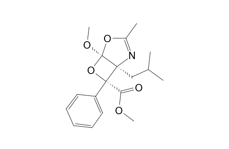 EXO-1-ISOBUTYL-5-METHOXY-3-METHYL-7-PHENYL-4,6-DIOXA-2-AZABICYCLO-[3.2.0]-HEPT-2-ENE-7-CARBOXYLIC-ACID-METHYLESTER