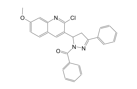 3-(1-benzoyl-3-phenyl-4,5-dihydro-1H-pyrazol-5-yl)-2-chloro-7-methoxyquinoline